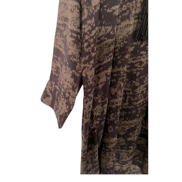 H&M V Neck Print Tunic/Dress W Front Tassel Ties & Shoulder Detail - Picture 8 of 10